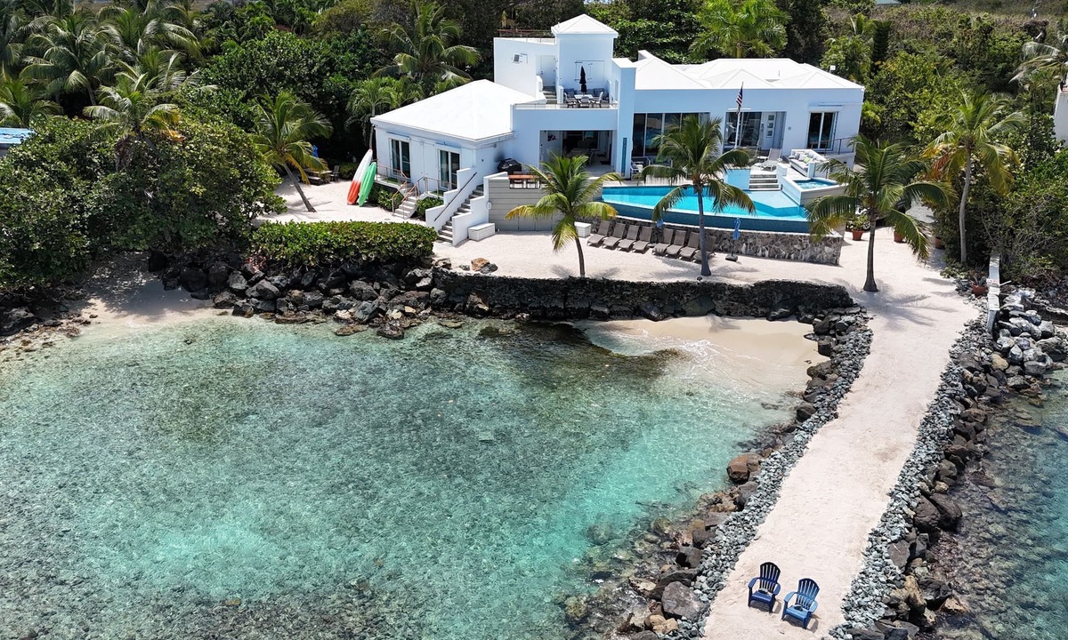 Cabes Point Villa | "ONE BEACH ROAD Villa", St Thomas VI, 6 Bedroom, 5 1/2 Bath Beachfront Oasis