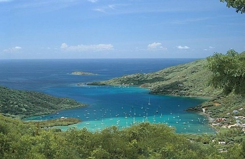 Upper Carolina Villa | HUGE UNOBSTRUCTED PANORAMIC VIEWS over Coral Bay and BVIs! Sunny pool. Private.
