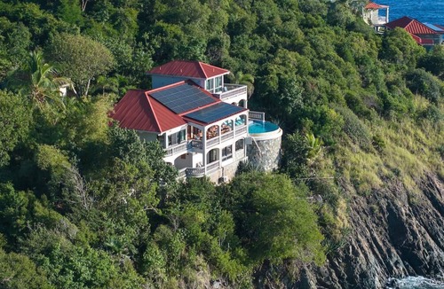 Estate Chocolate Hole and Great Cruz Bay Villa | Sea View Terrace, SolVillasUSVI