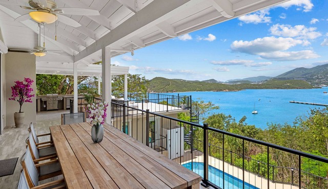 BRAND NEW LISTING! 6BR Private Retreat — 2 Primary Suites, Pool & Harbor Views! in St. Thomas