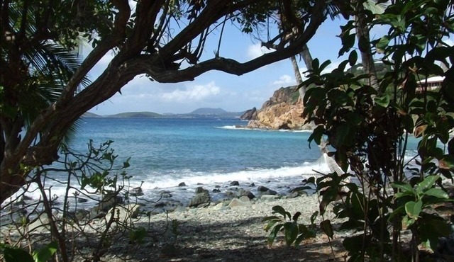 Mampoo Hill- a Beachfront House 60 feet from the Ocean with optional Jeep in St. John