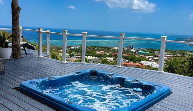 Ocean Views Private Hilltop Stay 5 Minutes Downtown in Christiansted