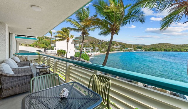 Oceanfront generator, walk to beach, pool, dining! in St. Thomas