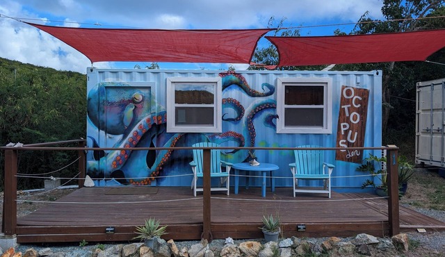 Octopus Den Glamping Site with AC in St John
