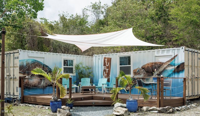 Turtle Nest Family Glamping Site with AC in St John